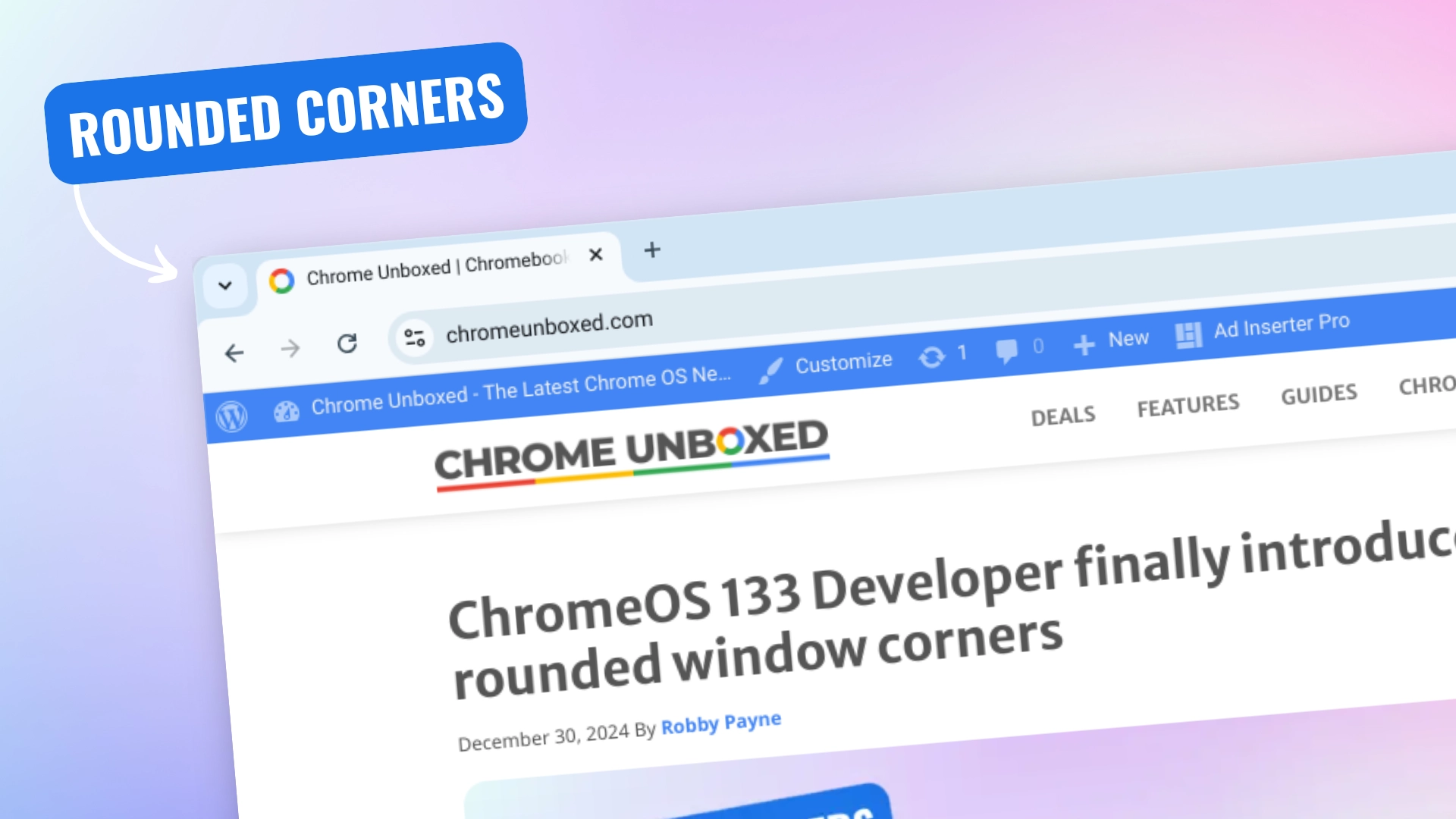 ChromeOS 133 Developer finally introduces rounded window corners