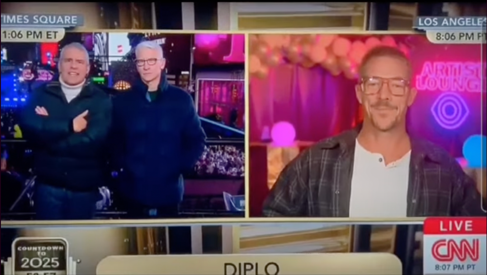 Diplo Admits to Being on LSD During CNN New Year’s Eve Show: ‘It’s Like a Light Trip’