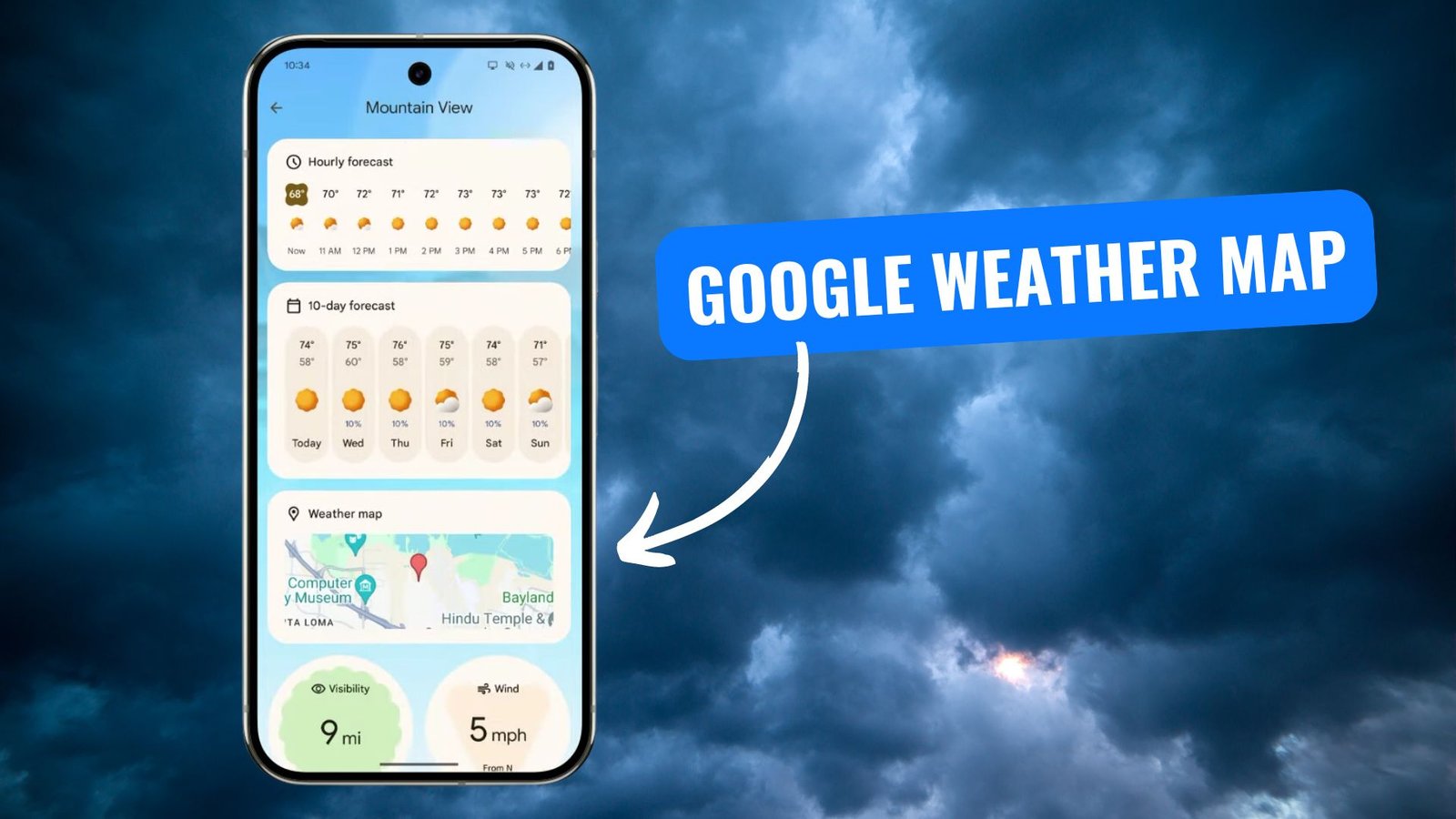 The Google Weather radar map has disappeared altogether