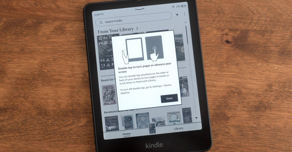 Some Kindles now let you double-tap anywhere to turn the page