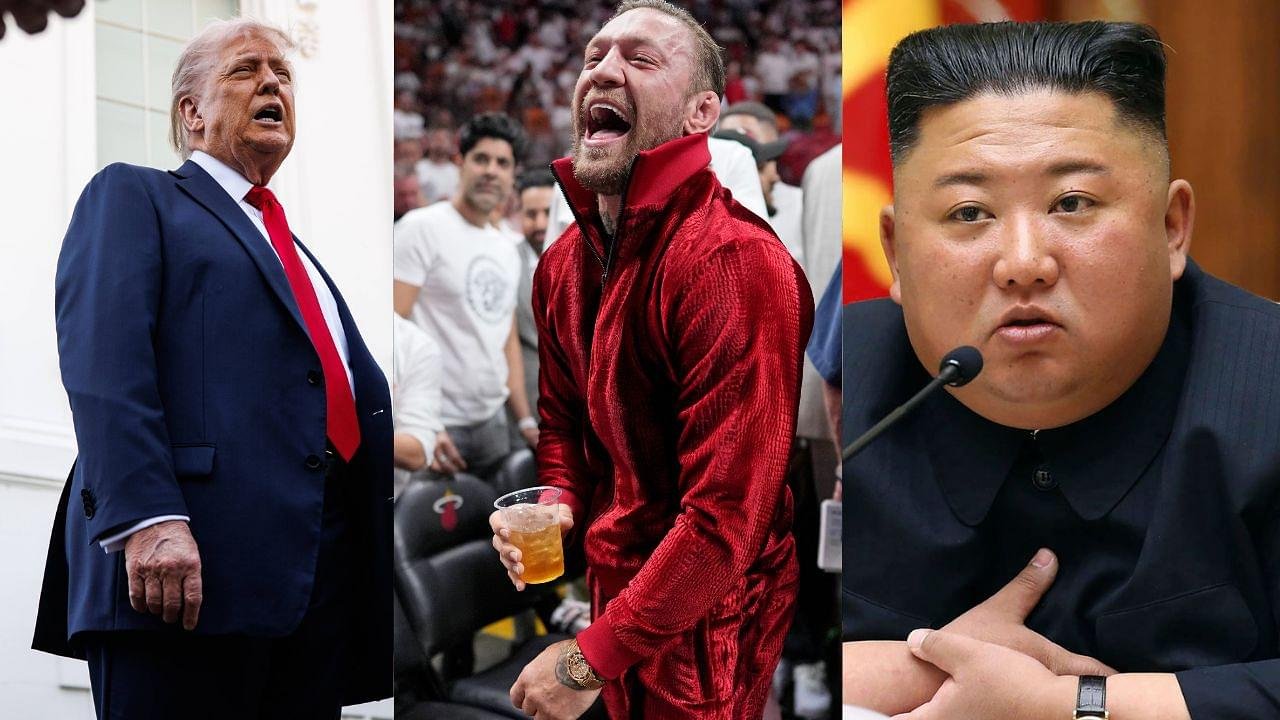 Conor McGregor Stages Photo with Lookalikes of Donald Trump and Kim Jong Un Amidst Political Aspirations