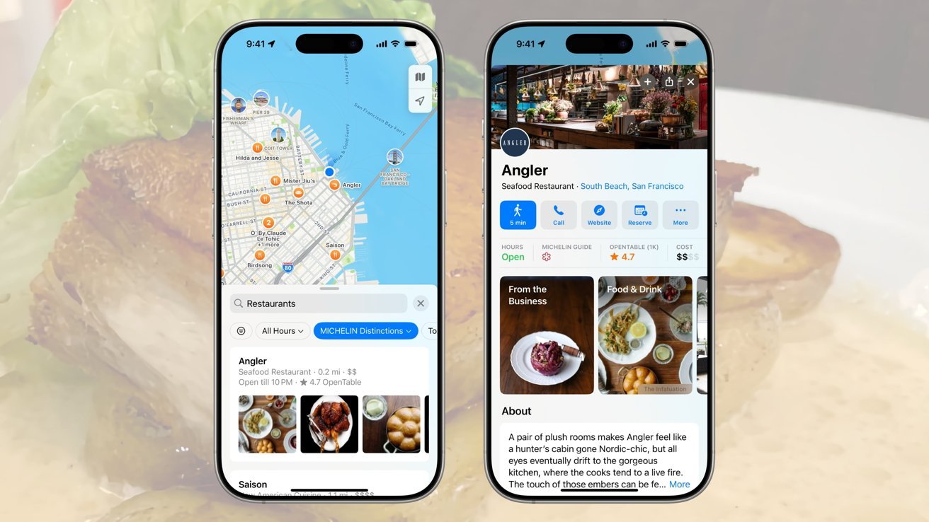 Apple Maps adds Michelin reviews to help you find fine food