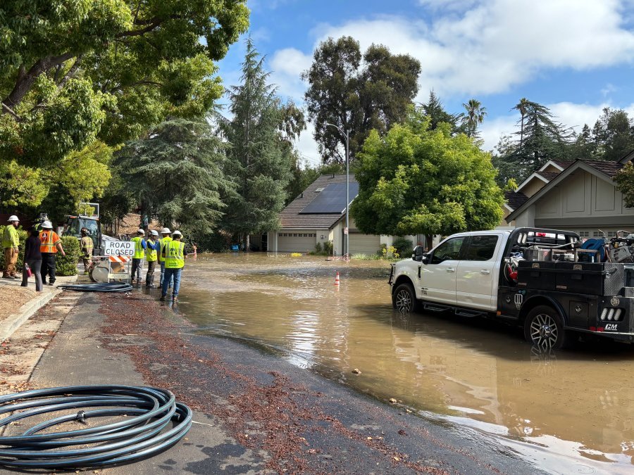 Ruptured water line floods multiple Cupertino homes Friday
