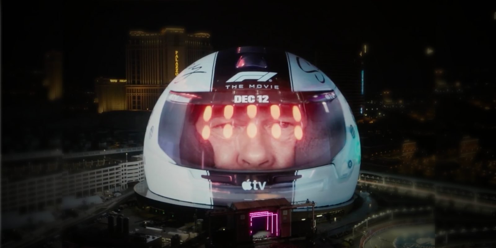 Apple TV takes over Las Vegas Sphere for F1 weekend to promote upcoming movie launch