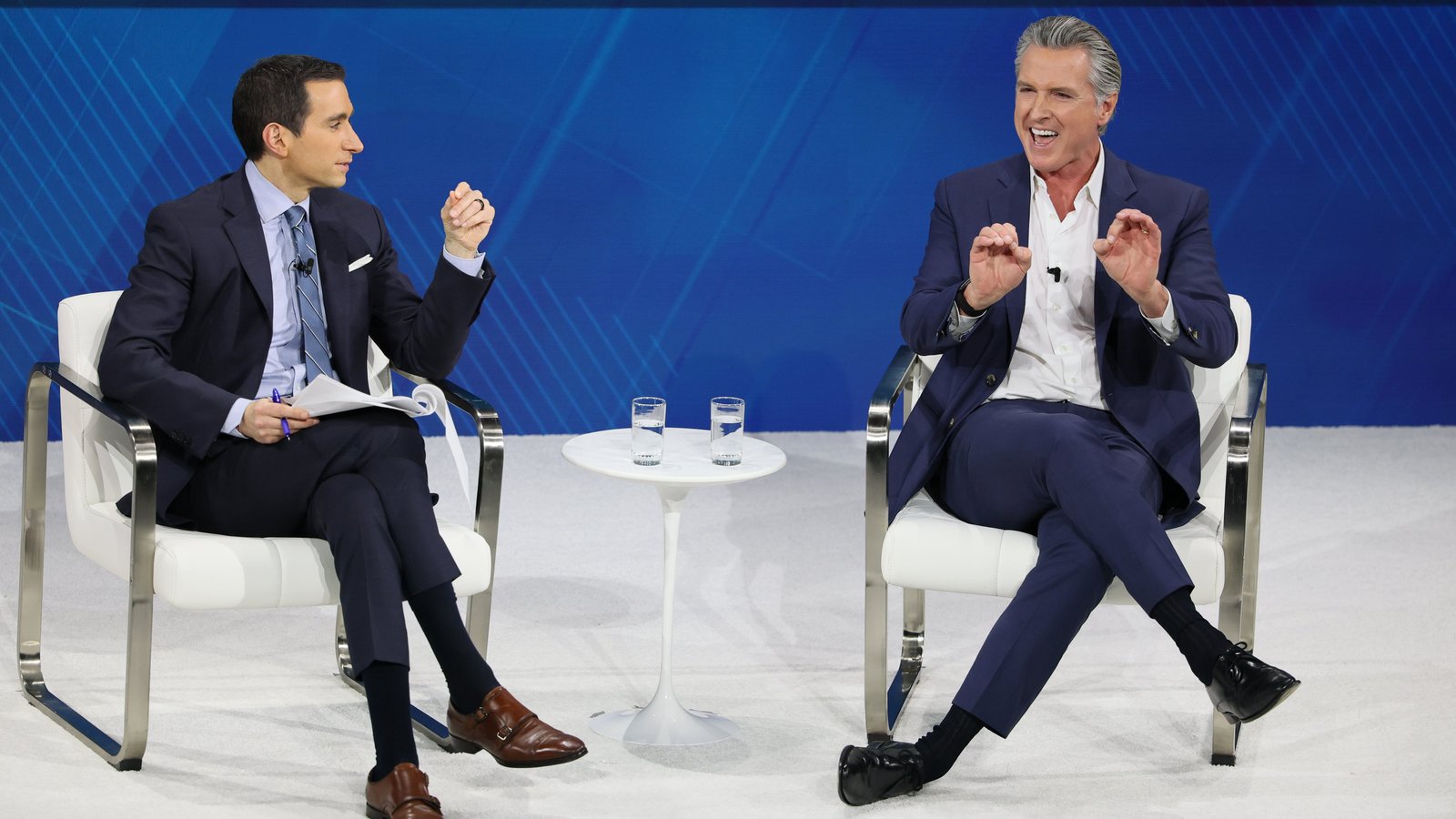 Newsom Trolls MAGA’s Meltdown Over His Sitting Position