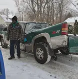 His mangled truck became a local spectacle. Then a stranger changed everything