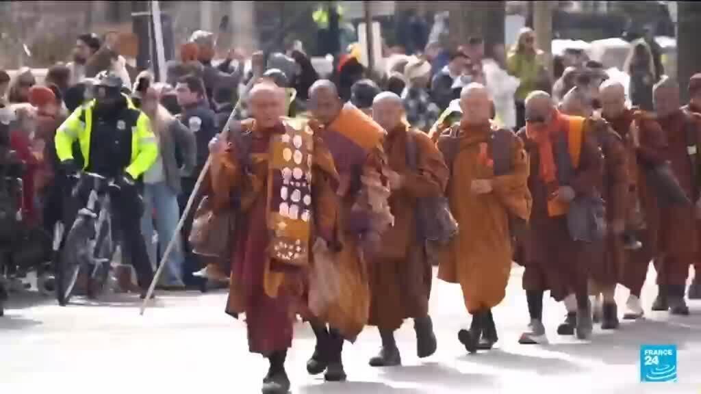 Walk for Peace: Buddhist monks complete journey from Texas to Washington DC