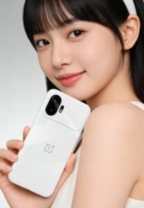 OnePlus 15T leaked poster showcase white variant with refreshed design