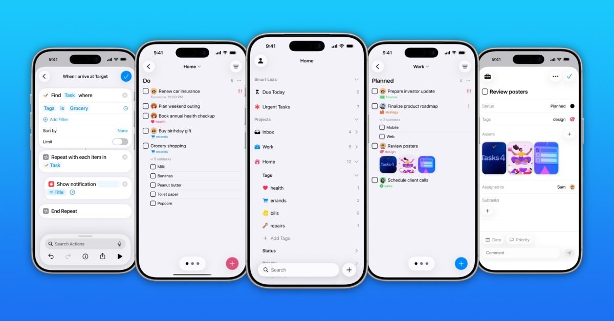Indie App Spotlight: ‘Tasks’ adds 50+ app intents, refreshed interface in latest update