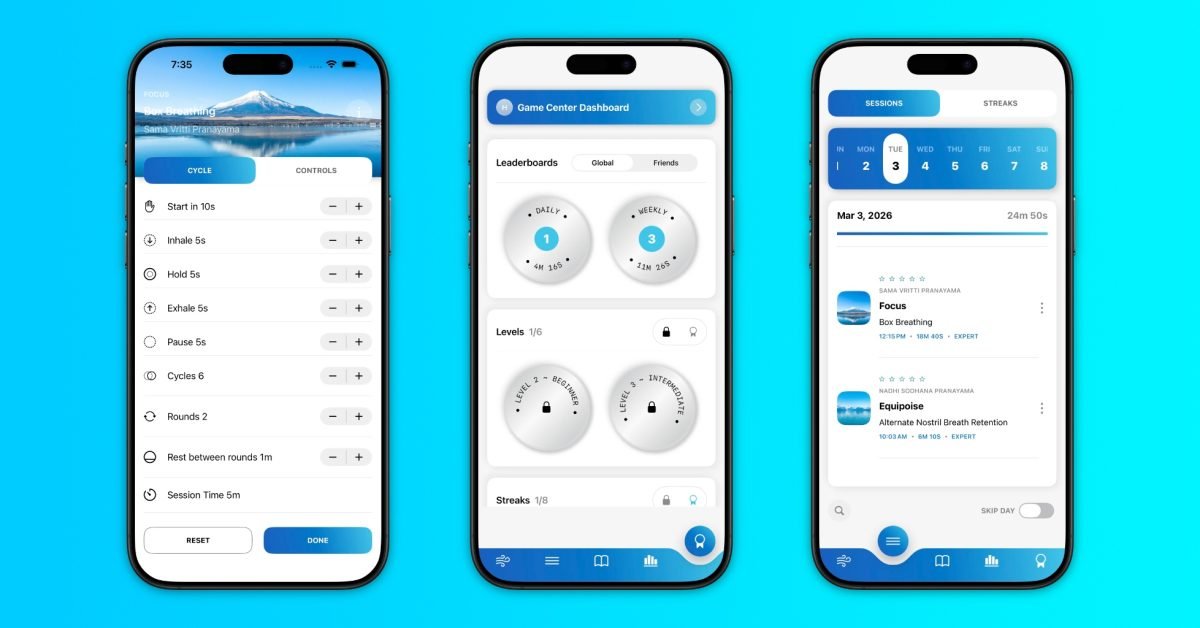 Indie App Spotlight: ‘Yogi Breath’ is a guided breathing app that progresses with you
