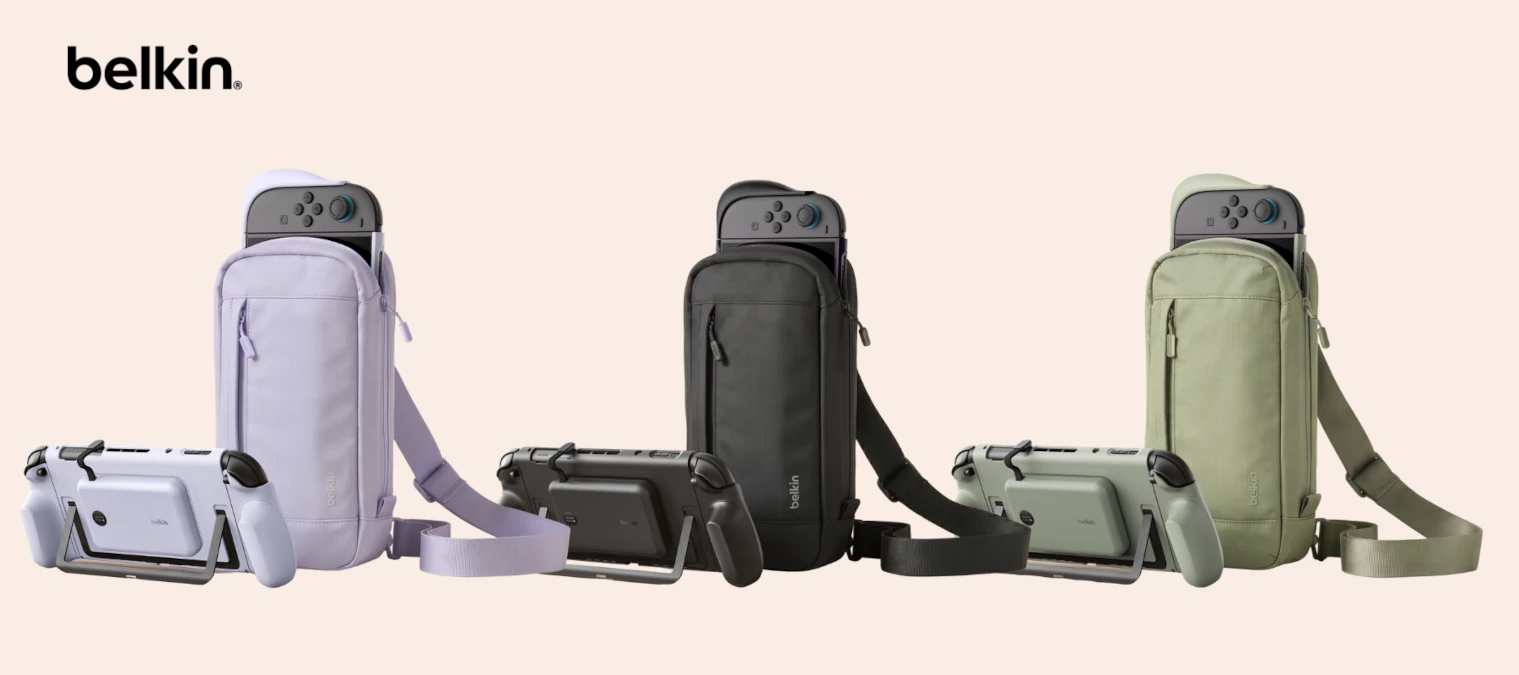 Belkin Expands Nintendo Switch 2 Accessories Ecosystem With New Charging Grip and Travel Bag