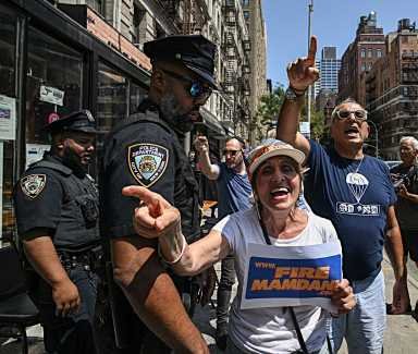 Upper West Side residents rally, demanding action, after double hate-crime stabbings