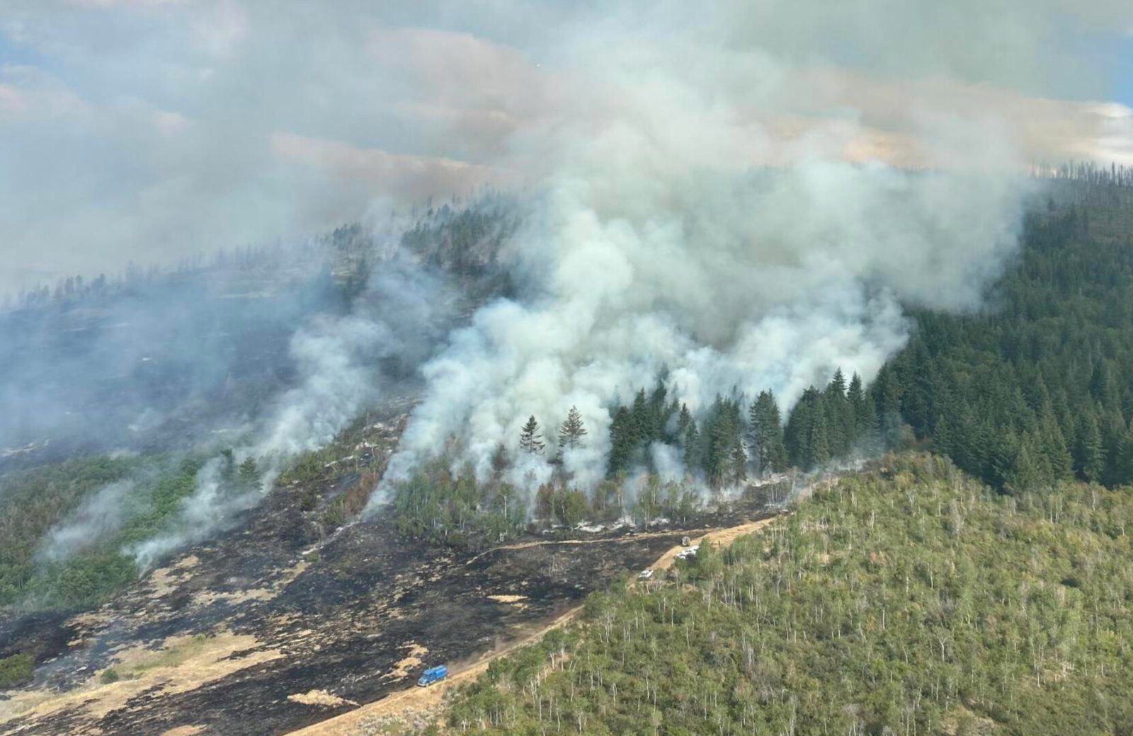 Evacuation alert expanded as Bradley Creek wildfire continues to grow (Vernon)