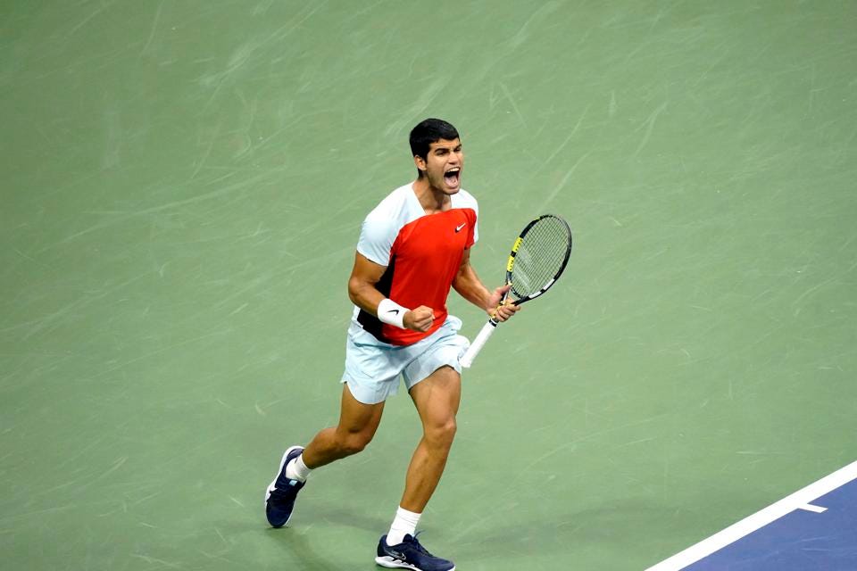 Carlos Alcaraz in the U.S. Open