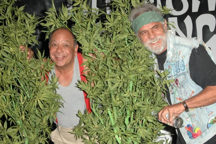 Cheech Marin And Tommy Chong At A Press