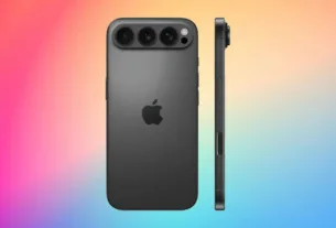 Render of iPhone 17 Pro camera module in the form of a horizontal bar