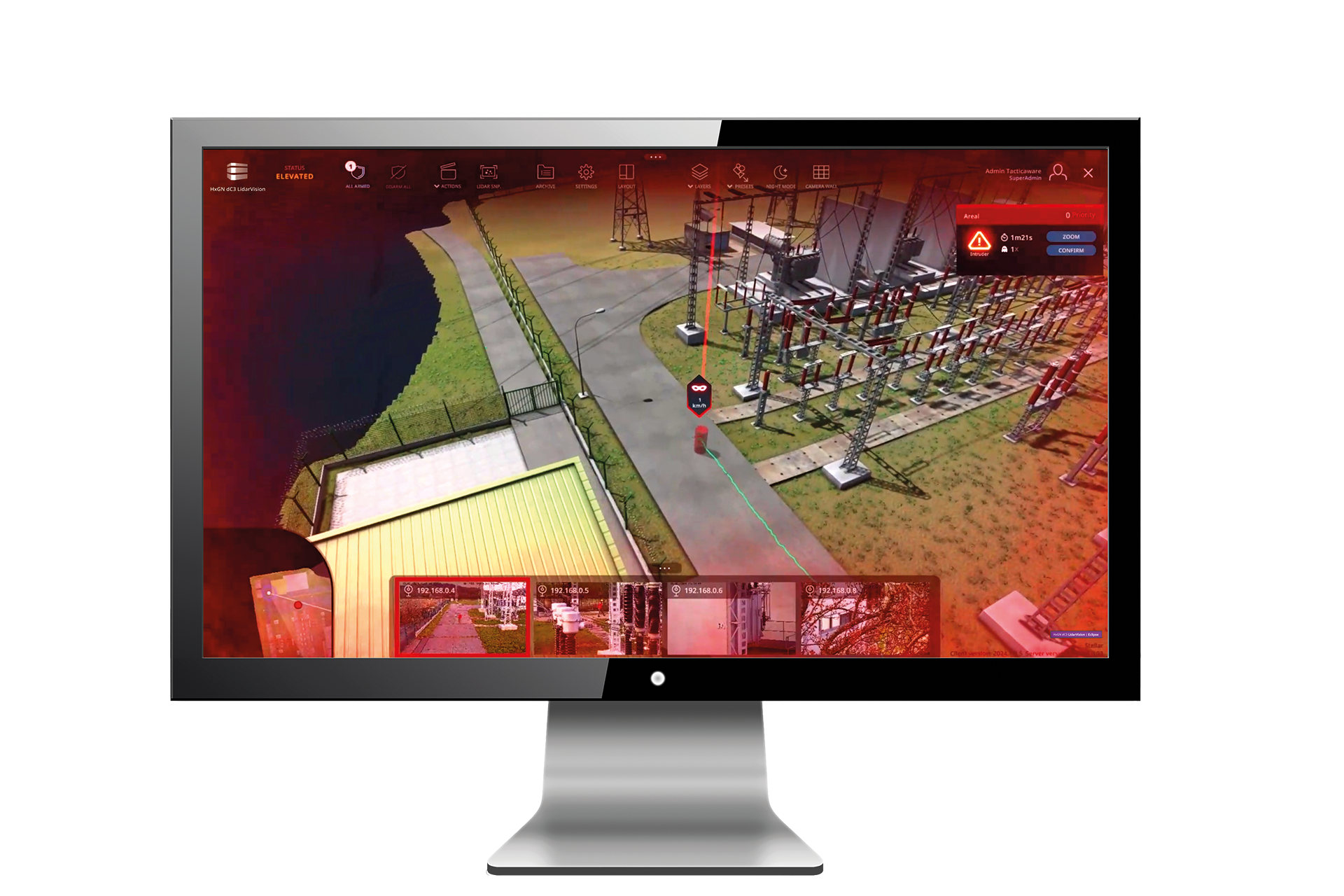 hxgn security monitor and screen hxgn dc3 lidarvision