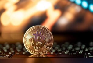 Bitcoin Coin On Keyboard With Nice Backg