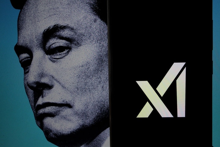 In This Photo Illustration The Xai Logo