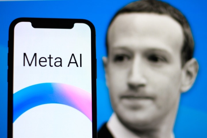 In This Photo The Logo Of Meta Ai Is Dis