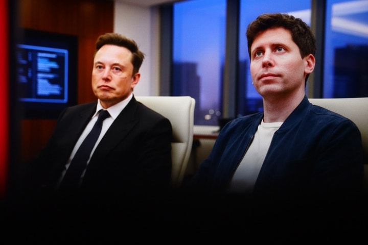 Elon Musk And Sam Altman In A Business M