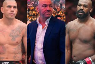 Alex Pereira Dana White and Jon Jones