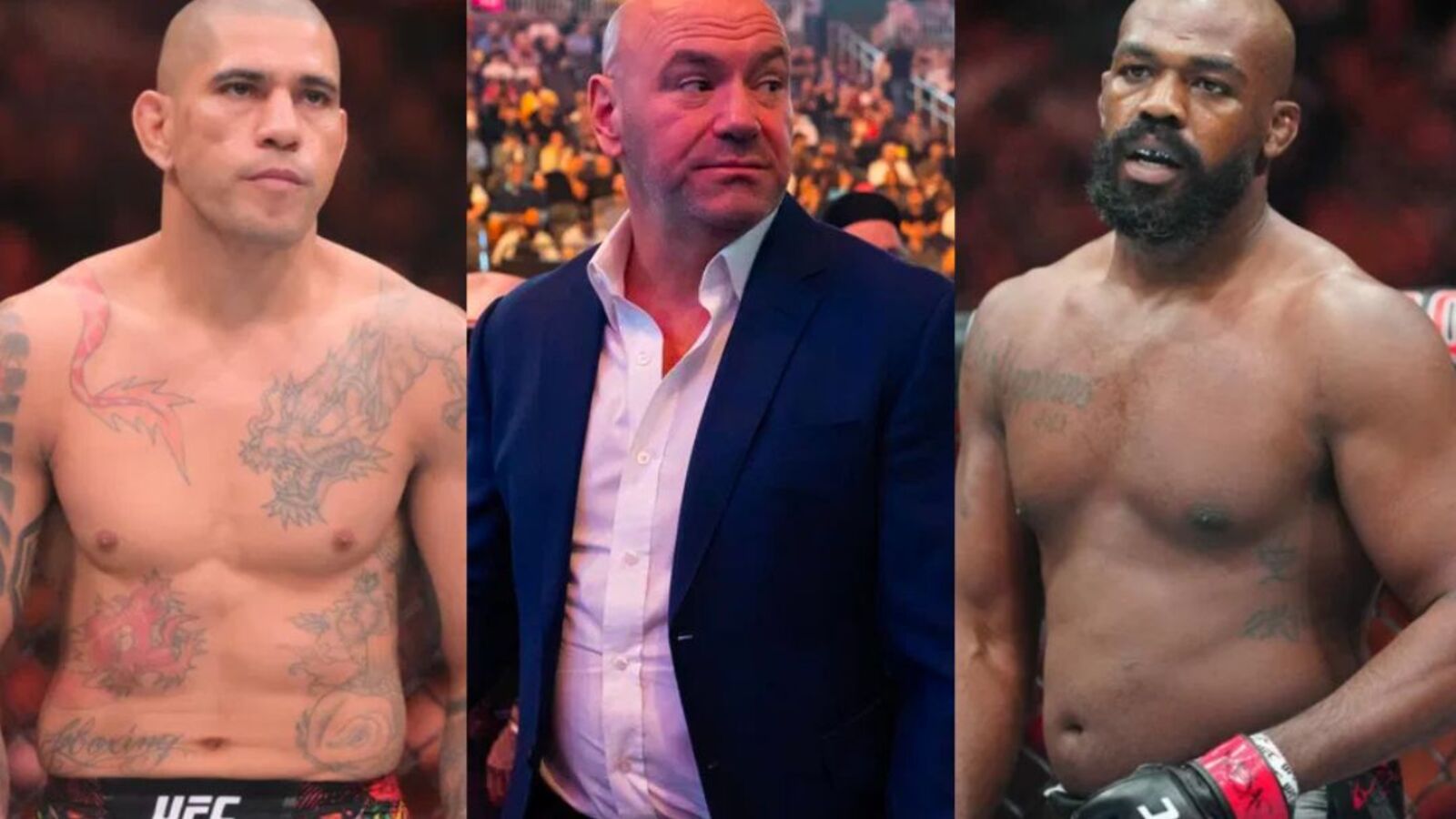Alex Pereira Dana White and Jon Jones