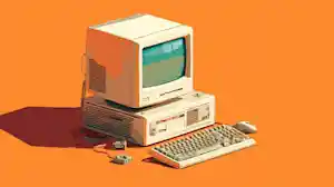 nuneybits Vector art of a computer image in burnt orange 1655df10 3e1f 4619 bb97 ffc10b141b64