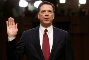 Former FBI Director James Comey is sworn in prior to testifying before a Senate Intelligence Committee hearing on Russias alleged interference in the 2016 U.S. presidential election on Capitol Hi