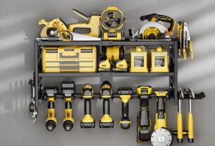 SEENWUUN Wall Mounted Storage Power Tool Organizer