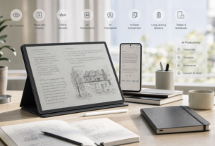 tablet and phone showing ai note transcription translation and conversion