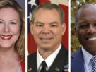 Republican U.S. Senate candidates Kim Farington Bert Mizusawa and David Williams scaled e1784143951182